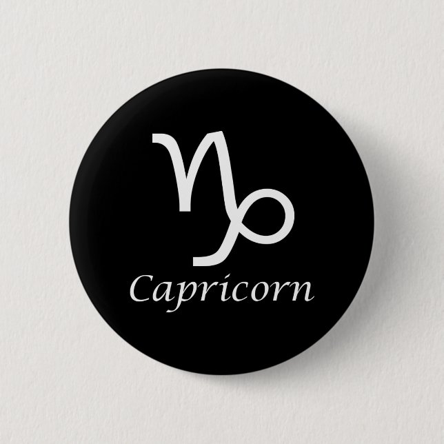 "Capricorn" Zodiac-Zeichen Button (Vorderseite)