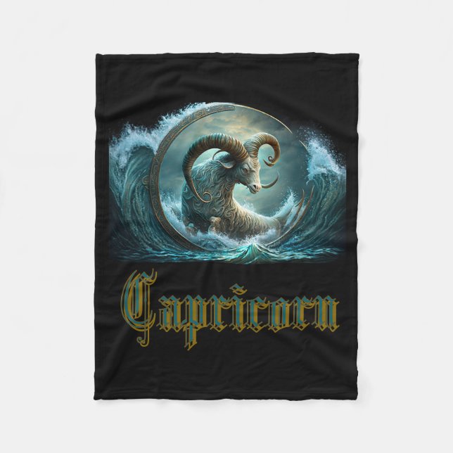 Capricorn-Zodiac-Zeichen Fleecedecke (Vorderseite)