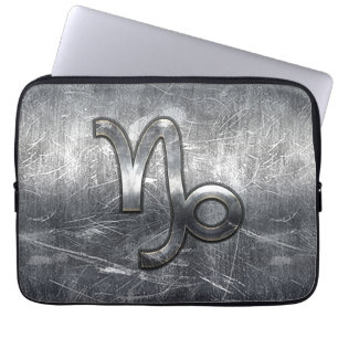 Capricorn Zodiac-Zeichen in Grunge-Not-Stil Laptopschutzhülle