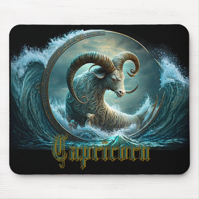 Capricorn-Zodiac-Zeichen Mousepad (Vorne)