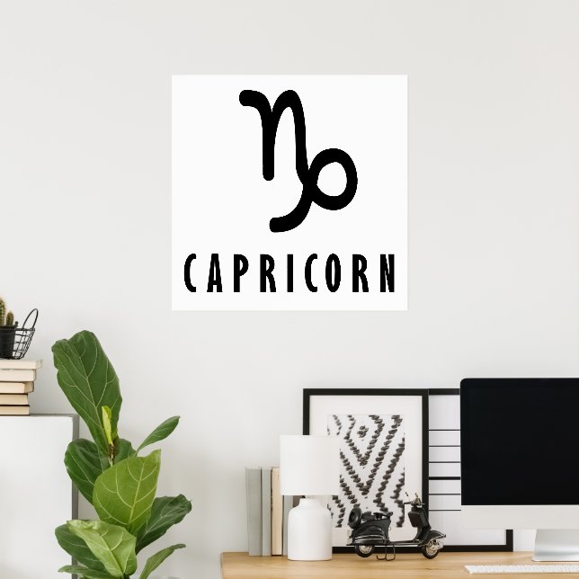 Capricorn-Zodiac-Zeichen Poster (Heimbüro)