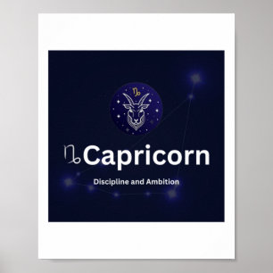 Capricorn-Zodiac-Zeichen Poster