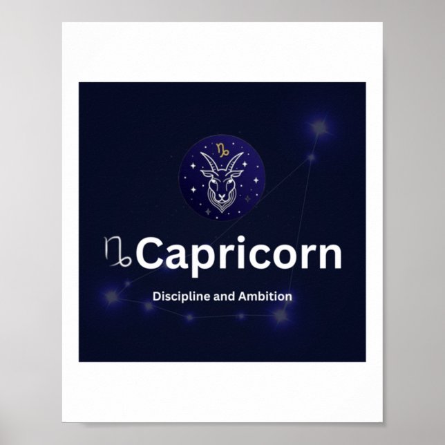 Capricorn-Zodiac-Zeichen Poster (Vorne)