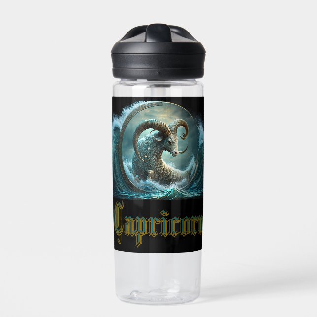 Capricorn-Zodiac-Zeichen Trinkflasche (Vorderseite)