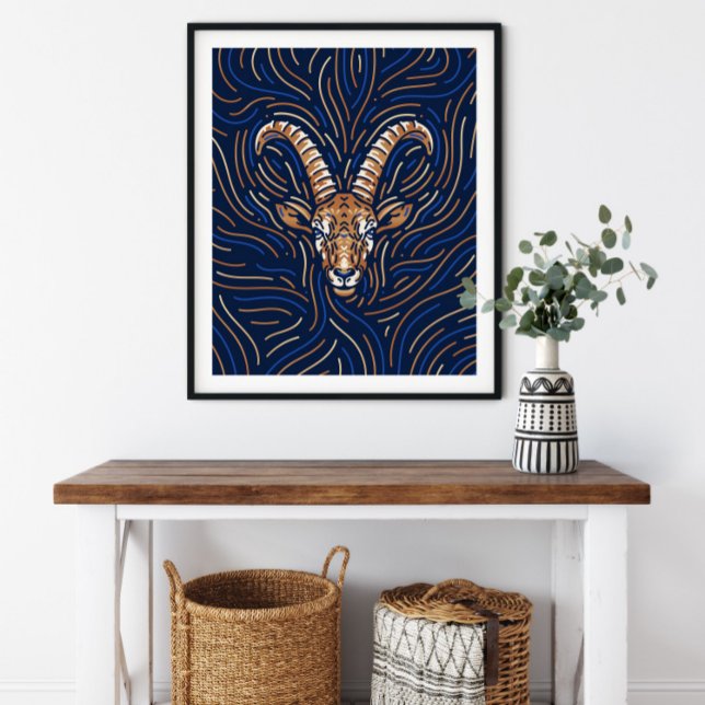 Capricorn-Zodiac-Zeichen | Zodiac Digital Print Poster (Von Creator hochgeladen)
