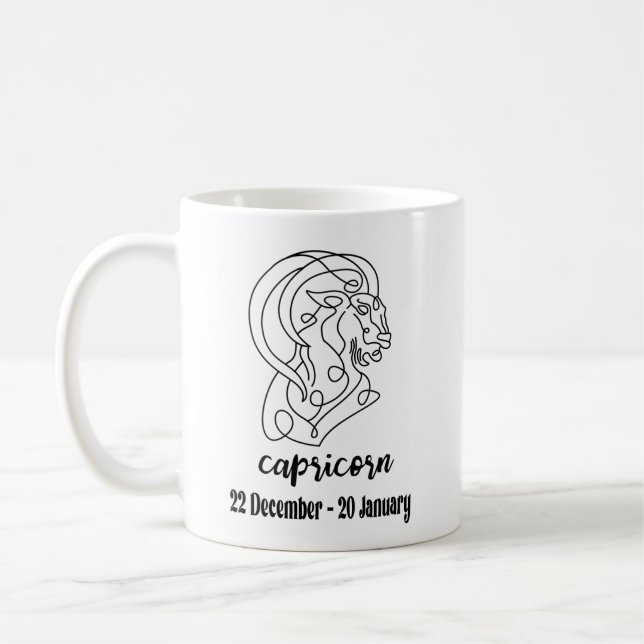 Capricorn, Zodiaka-Zeichen Kaffeetasse (Links)