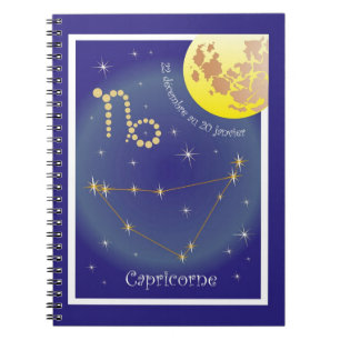 Capricorne 22 décembre au 20 janvier Notizheft Notizblock