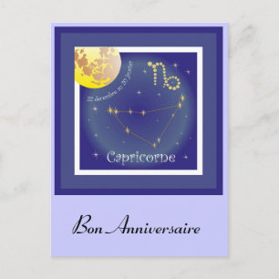 Capricorne 22 décembre au 20 janvier Postkarte