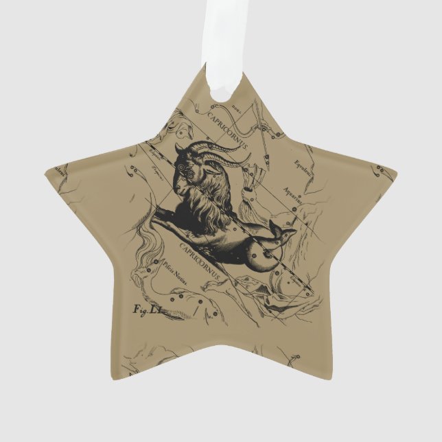 Capricorne Constellation Carte Hevelius circa 1690 (dos)
