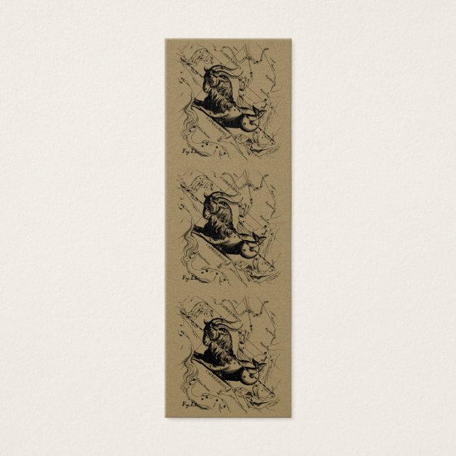 Capricorne Constellation Hevelius 1690 sur Taupe (Devant)