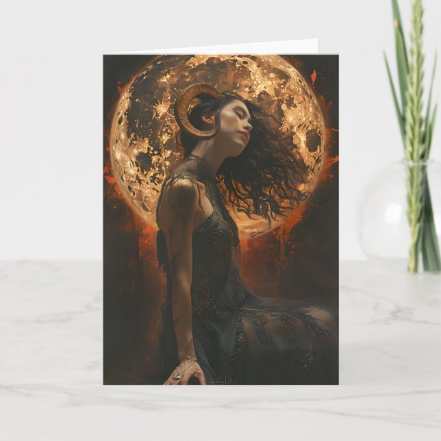 Capricorne Zodiac, Tarot, Astrologie, Carte Annive (Devant)