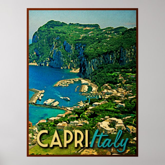 Capris Italy Vintage Travel Poster (Vorne)