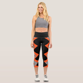 Capris-Leggings mit Zickzackmuster Capri Leggings