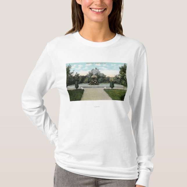Capron Park-Ansicht des Brunnens T-Shirt (Vorderseite)