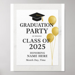 Caps Off to Class of 2025" Poster