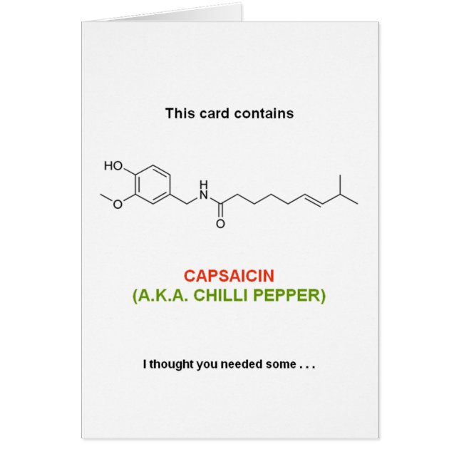 Capsaicin-Karte (Vorne)