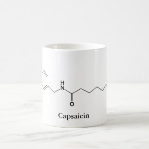 Capsaicin-Molekül-Chemie Liebhaber scharfer Speise Kaffeetasse