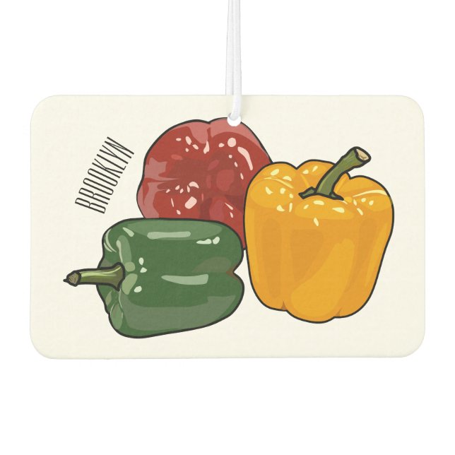 Capsicum-Cartoon-Abbildung Autolufterfrischer (Vorderseite)