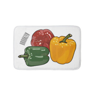 Capsicum-Cartoon-Abbildung Badematte