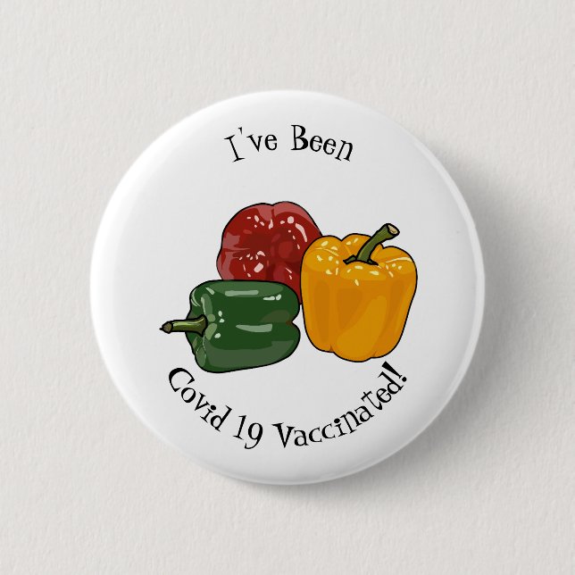 Capsicum-Cartoon-Abbildung Button (Vorderseite)