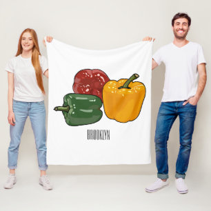 Capsicum-Cartoon-Abbildung Fleecedecke
