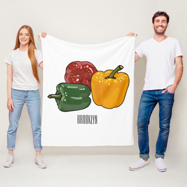 Capsicum-Cartoon-Abbildung Fleecedecke (Beispiel)
