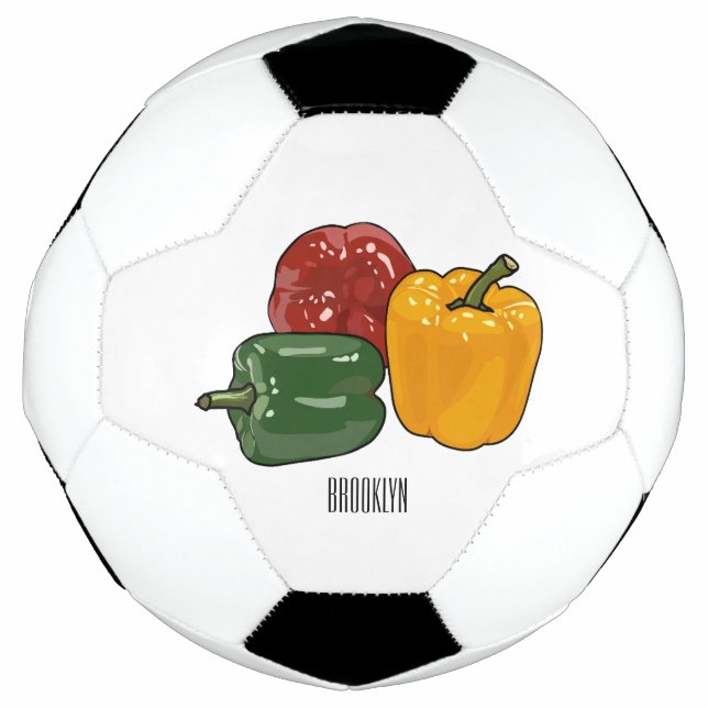 Capsicum-Cartoon-Abbildung Fußball (Vorderseite)
