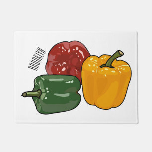 Capsicum-Cartoon-Abbildung Fußmatte