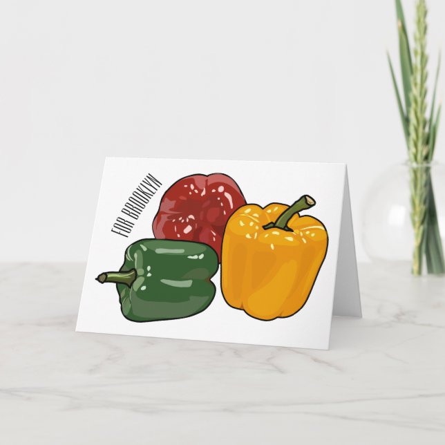 Capsicum-Cartoon-Abbildung Karte (Vorderseite)