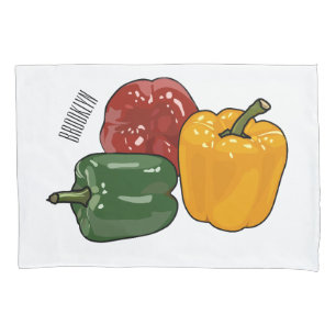 Capsicum-Cartoon-Abbildung Kissenbezug