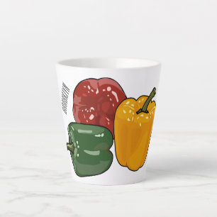 Capsicum-Cartoon-Abbildung Milchtasse