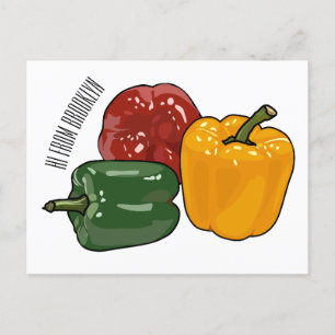 Capsicum-Cartoon-Abbildung Postkarte