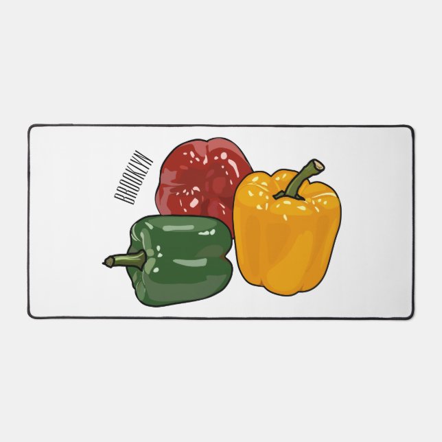 Capsicum-Cartoon-Abbildung Schreibtischunterlage (Vorderseite)