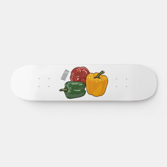 Capsicum-Cartoon-Abbildung Skateboard (Horizontal)
