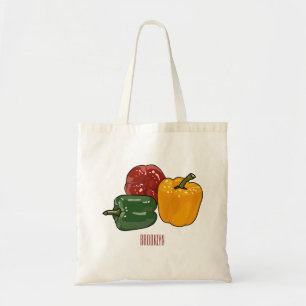 Capsicum-Cartoon-Abbildung Tragetasche