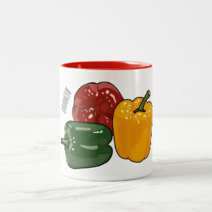 Capsicum-Cartoon-Abbildung Zweifarbige Tasse