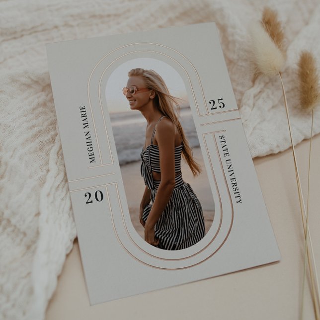 Capsule temps | Moderne Faire-part de graduation F (Créateur téléchargé)