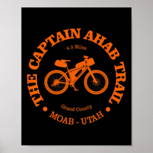 Captain Ahab Trail Lustig Moab Utah Mountainbiken Poster