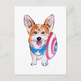 Captain Americorgi Postkarte