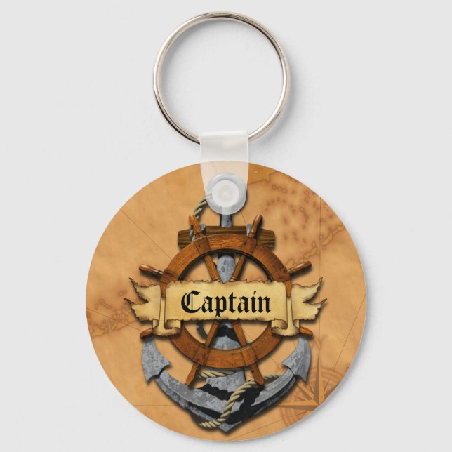 Captain Anchor and Wheel Schlüsselanhänger (Vorderseite)