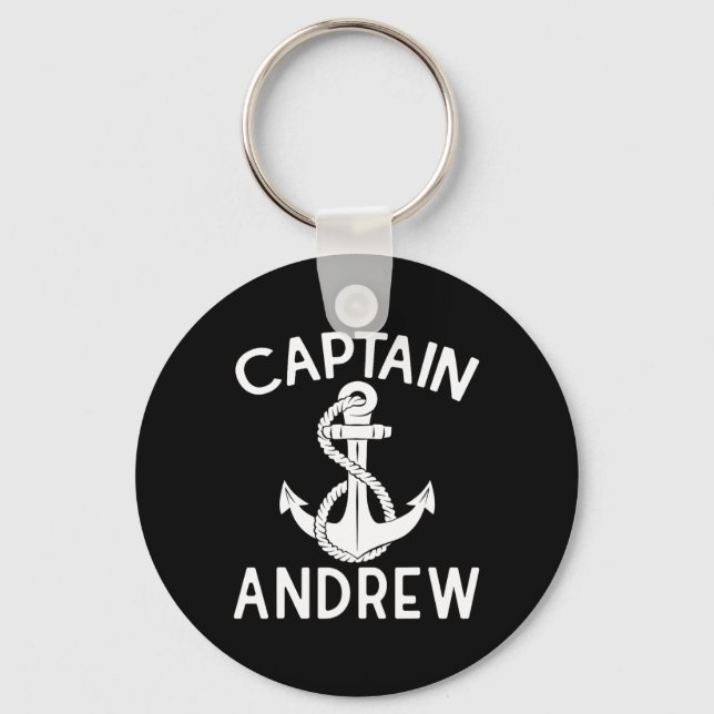 Captain Andrew Boating Boat Yacht Ship Anchor  Schlüsselanhänger (Vorderseite)