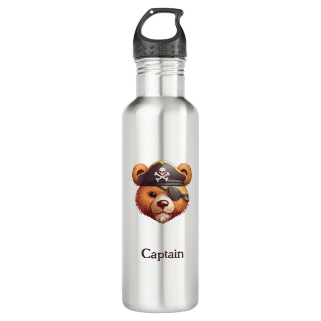 Captain Bear Edelstahlflasche (Vorderseite)
