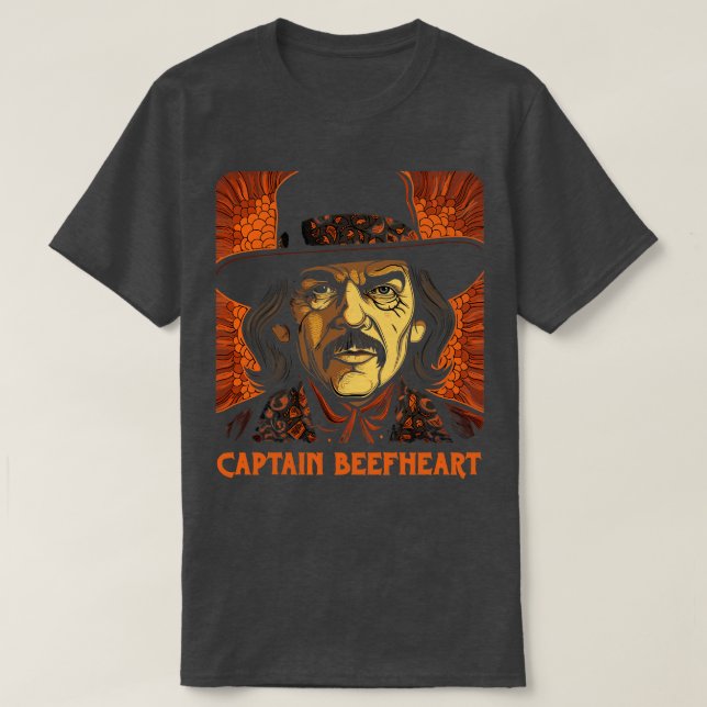 Captain Beefheart Retro Original Fan Art T-Shirt (Design vorne)