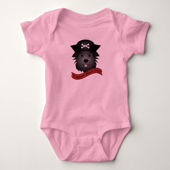 Captain Black Dog - Baby Jersey Bodysuit  Strampler (Vorderseite)