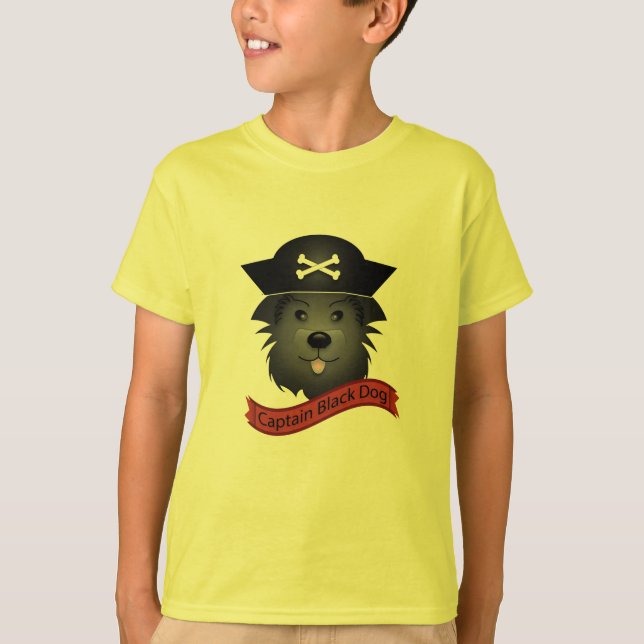 Captain Black Dog - Kids' Basic T - Shirt  (Vorderseite)
