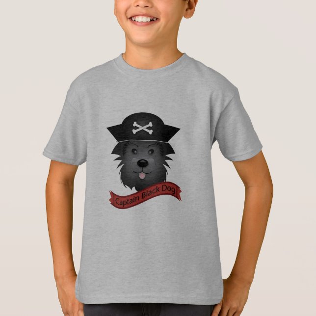 Captain Black Dog - Kids' Basic T - Shirt (Vorderseite)
