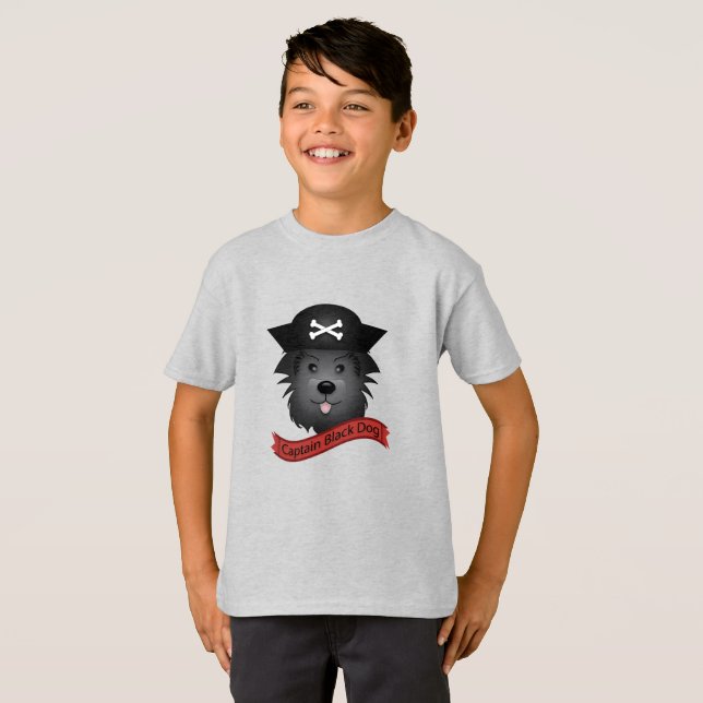 Captain Black Dog - Kids' Basic T - Shirt (Vorne ganz)