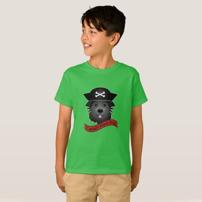 Captain Black Dog - Kids' Basic T - Shirt (Vorne ganz)