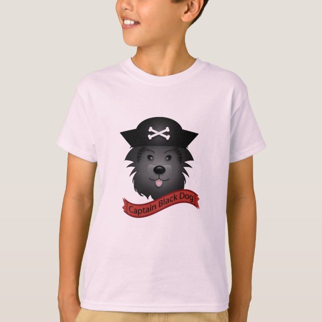 Captain Black Dog - Kids' Basic T - Shirt (Vorderseite)