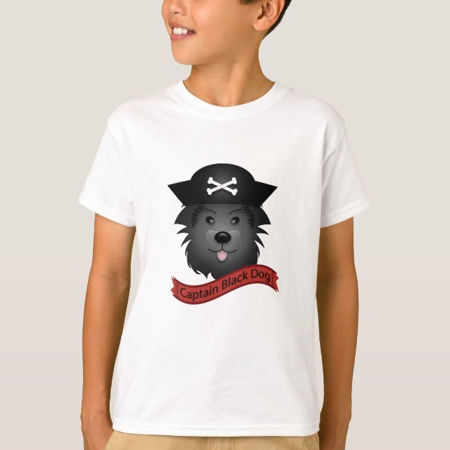 Captain Black Dog - Kids' Basic T - Shirt (Vorderseite)
